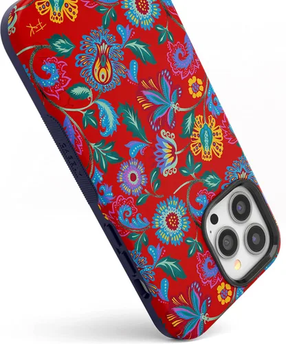 Vista 3 de Funda Casely para iPhone 13 Pro Compatible con MagSafe Flores Pintadas Funda Floral de Frida Kahlo para iPhone 13 Pro