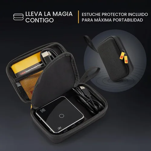 Vista 2 de KODAK Luma 75 Mini proyector portátil, 1080p HD DLP, 2 horas de tiempo