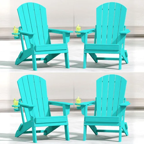 Vista 44 de HDPE Silla Adirondack plegable, Aruba