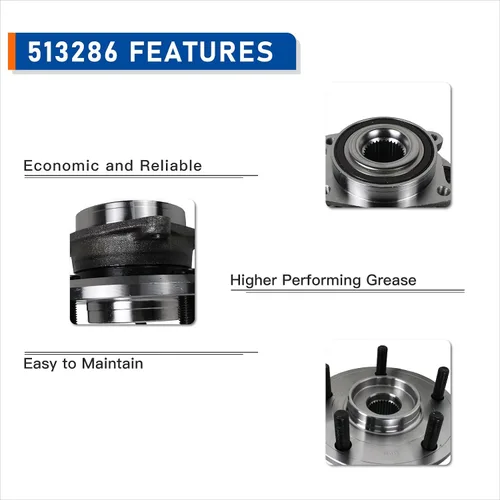 Vista 5 de PAROD 513286 Conjunto de cubo de cojinete de rueda delantera compatible con Dodge Journey 2009-2017, Ram ProMaster 1500, 2500, 3500 5Lugs con ABS