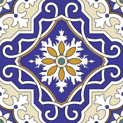 Vista 48 de Pegatinas de Azulejos Estilo Azulejo Español Portugués Despegar y Pegar para Salpicadero Juego de 16 piezas (3.9_10)