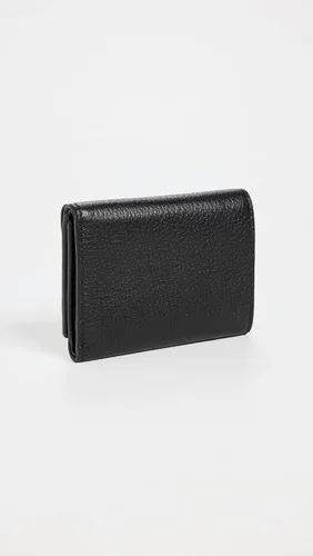 Vista 3 de Prada Cartera compacta Vitelllo Daino negra pre-amada para mujer, Negro