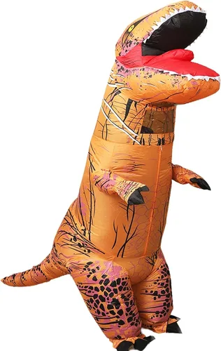 Vista 8 de Inflatable Dinosaur Costume for Adult and Kid,Blow Up Dinosaur Costume for Halloween Cosplay Party,Fancy T-rex Costume Outfit