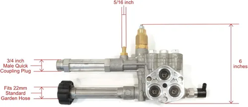 Vista 3 de AR ANNOVI REVERBERI, AR42940 Cabezal de repuesto para lavadora a presión, para bomba AR SRMW completa, aluminio
