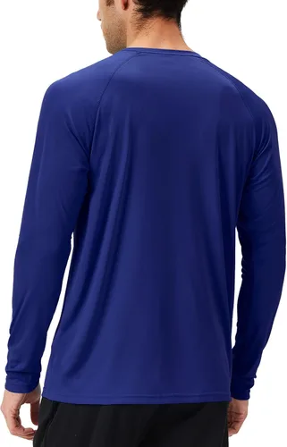 Vista 3 de NAVISKIN - Camisas de protección contra erupciones para hombre, camisetas de natación FPU 50+ con protección solar ultravioleta, de manga larga