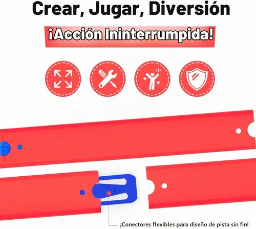 Vista 4 de Piezas de repuesto para constructor de rieles de 3 pies, compatibles con Constructor de orugas rectas de 8 piezas con conectores incluidos, 3 pies