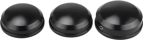 Vista 5 de 3 piezas CNC aluminio superior horquilla tuerca tapas para Harley Dyna Softail Sportster, negro
