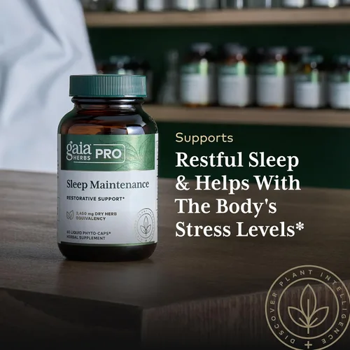 Vista 5 de Gaia Herbs PRO Mantenimiento del sueño - Salud suprarrenal y apoyo para dormir* - Suplemento con corteza de magnolia Ashwagandha y azufaifo Date
