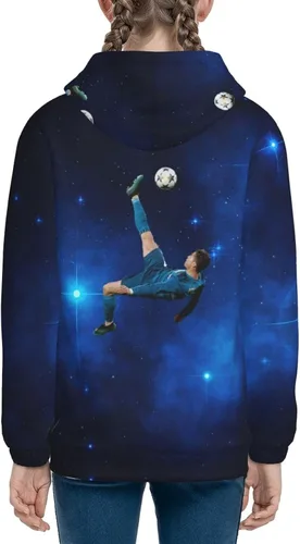 Vista 8 de Luja Dling Ronaldo #7 - Sudadera con capucha para adolescentes con bolsillo