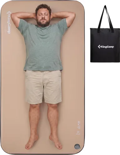 Vista 11 de KingCamp FLEXIREST 5.0 - Colchoneta de dormir doble para camping, compacta, tamaño completo, con bolsa de inflador, colchón de campamento sin PVC