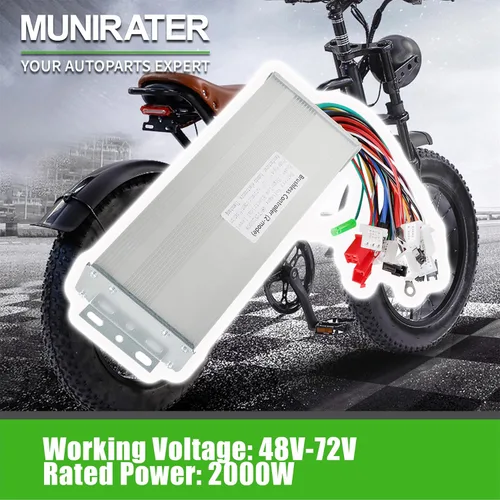 Vista 5 de munirater 48-72V 2000W Reemplazo sin escobillas del regulador del motor de la velocidad para la bici eléctrica