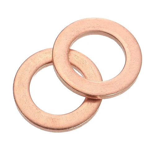 Vista 20 de uxcell Arandela plana M4, 36 piezas de arandelas planas de anillo de cobre de 8 mm DE 1 mm de espesor Junta de sello de metal para tornillos