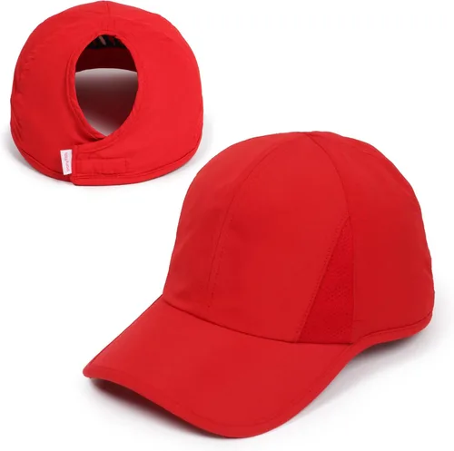 Vista 13 de Ponyflo Gorra de béisbol con coleta para mujer - Gorras con coleta para mujer, gorra con coleta para cabello rizado, gorra de béisbol para mujer