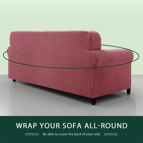 Vista 5 de CHUN YI - Funda elástica de 1 pieza para sillón grande, funda protectora suave de Jacquard con elastano, detalle de cuadros y parte inferior