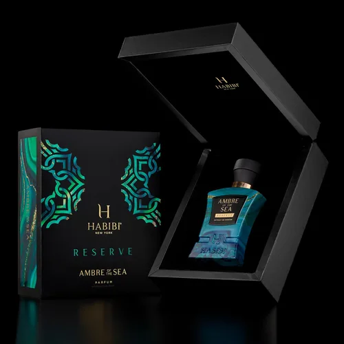 Vista 2 de H HABIBI Ambre Of The Sea Extrait De Parfum - Colonia para hombres y perfume para mujeres, 2.5 oz de larga duración fragancia unisex con bergamota