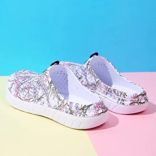 Vista 5 de CERYTHRINA Zapatos de jardín, zuecos de secado rápido, pantuflas para caminar, ligeras, para la lluvia, playa, verano, piscina, zapatos de agua