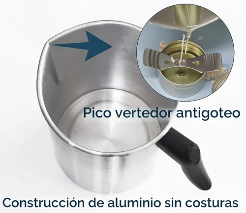 Vista 4 de Aroparc Olla para hacer velas de 101 onzas, olla de fusión de cera, jarra de vertido sin goteo para hacer velas