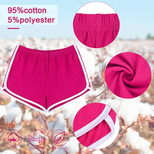 Vista 3 de URATOT Pantalones cortos de algodón para mujer Pantalones cortos para practicar deportes, ciclismo, excursionismo 5