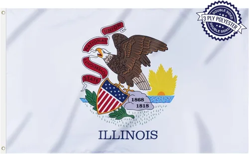 Vista 18 de Bandera del estado de Alabama de 3 x 5 pies para exteriores, doble cara, 3 capas, poliéster, AL Alabama, banderas con 2 ojales de latón