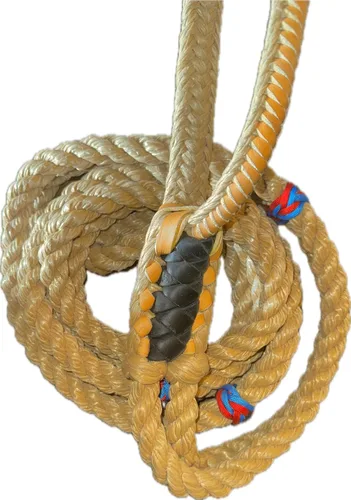 Vista 4 de Bull Rope Tan Poly Pro 9x5 LH 7/8" x 1" Soft Bull Riding - Cuerdas de toro EPT 16