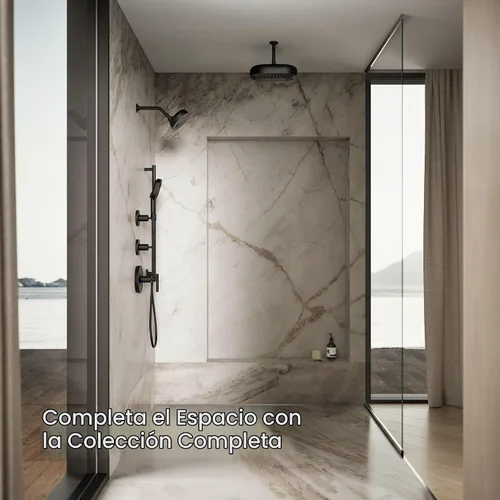 Vista 7 de Kohler 26290-G-BL Statement® Cabezal de ducha de tres funciones, 1.75 gpm, negro mate