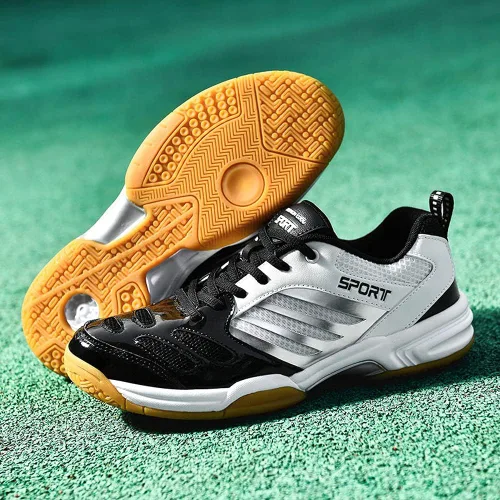 Vista 3 de zxcvb Tenis Bádminton Zapatos de los Hombres Nuevos Tendón de Ox Inferior de Desgaste Antideslizante de los Hombres de Baja Primavera Tenis de Mesa