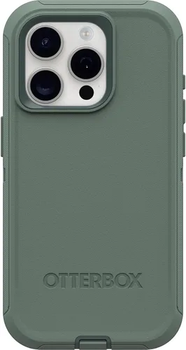 Vista 9 de OtterBox Funda para iPhone 15 Pro (solamente) Defender Series, color negro, sin pantalla, resistente y duradera, con protección de puerto, incluye