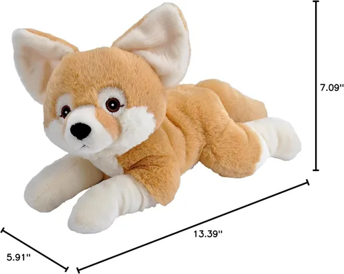 Vista 2 de Wild Republic Ecokins, Zorro Fennec, animal de peluche, 12 pulgadas, regalo para niños, juguete de peluche, hecho de botellas de agua recicladas