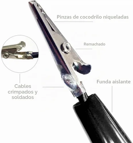 Vista 2 de Elenco Electronics TL-16 - Juego de cable de prueba con conector tipo banana a pinza lagarto