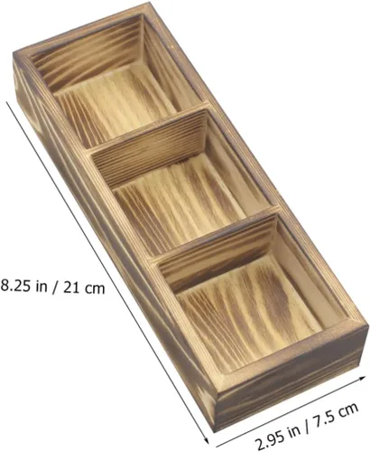 Vista 8 de Soporte para bolsitas de té, de madera, 3 compartimentos, organizador de té y café, almacenamiento en el hogar