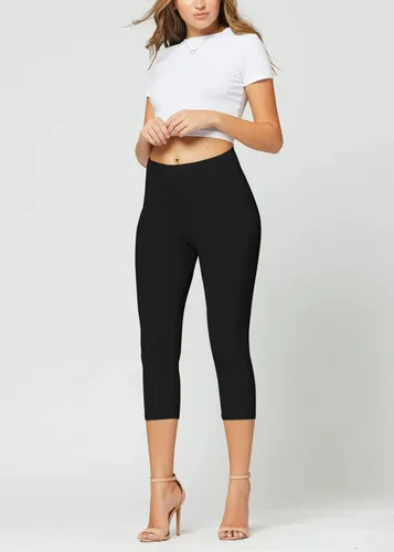 Vista 2 de High Waist Leggings in Shorts, Capri & Full Length - Ultra Soft Premium Fabric - 1" High Waistband - Regular & Plus