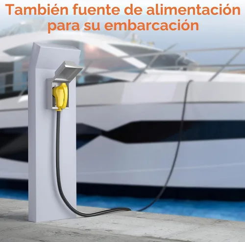 Vista 9 de NEMA14-50P/SS2-50R - Cable generador de 25 pies y 50 amperios con bloqueo giratorio
