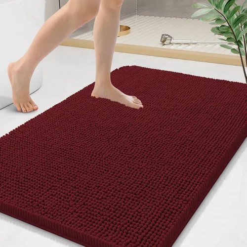 Vista 137 de Arotive Alfombras de baño de felpilla extrasuaves y absorbentes, de 24 x 16 pulgadas, lavables a máquina, parte trasera de goma antideslizante