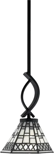 Vista 16 de Toltec Lighting Cavella Stem Colgado Mini colgante, acabado grafito, vidrio de muselina blanca de 4 pulgadas