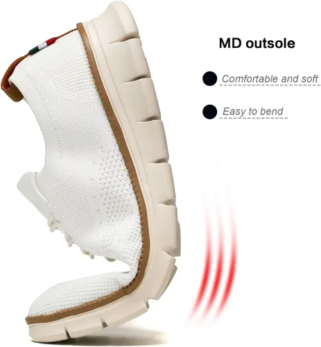 Vista 3 de Zapatos de vestir casuales para hombre, zapatos Oxford, para negocios, caminar, trabajo, a la moda, de malla, suela suave y ligera