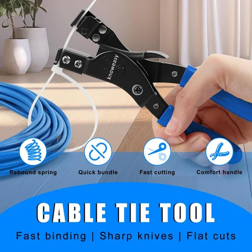 Vista 3 de Herramienta de bridas de cables Knoweasy y herramienta de atadura de cables para bridas de cables de plástico o nylon
