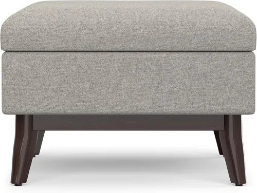 Vista 13 de SIMPLIHOME Owen Mesa de Centro Rectangular Moderna de Mediados de Siglo de 34 pulgadas de Ancho con Otomana de Almacenamiento en Tela de Poliéster