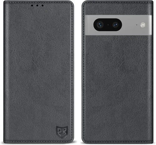 Vista 8 de ZZXX - Funda tipo cartera para Google Pixel 7, magnética fuerte de 6.3 Negro