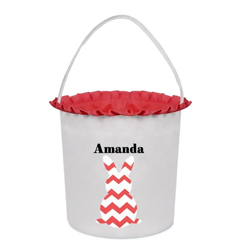 Vista 12 de Cestas de Pascua personalizadas para niños, cesta de caza de huevos de Pascua, bolsas de cesta de Pascua personalizadas, regalos de Pascua para verde