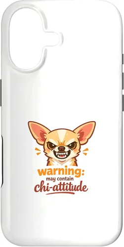 Vista 32 de Chihuahua Attitude Warning - Carcasa para iPhone XR