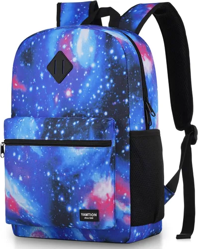 Vista 15 de YAMTION Mochila escolar, mochila clásica unisex para adolescentes con puerto USB para escuela secundaria, universidad, oficina, trabajo, viajes