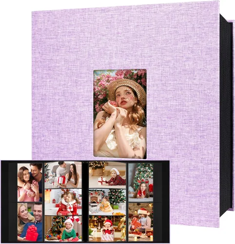 Vista 12 de Aevdor - Álbum de fotos de 4 x 6 pulgadas (10 x 15 cm) con 700 bolsillos, cubierta de cuero, capacidad extragrande para álbumes de fotos familiares