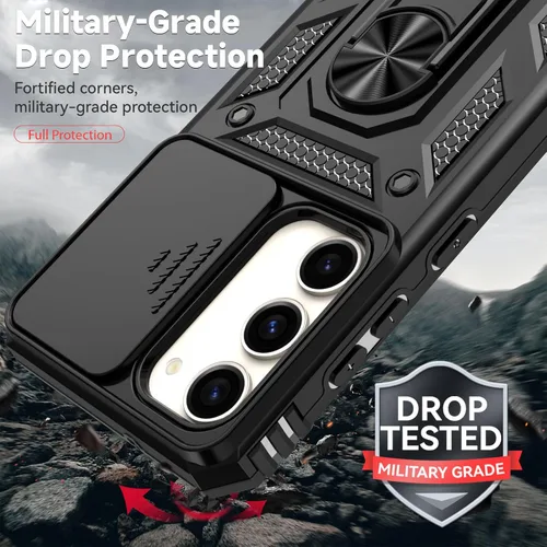 Vista 6 de Funda para Galaxy S23 de 6.1 pulgadas, con protectores de pantalla y funda para cámara, [grado militar] de 16 pies. Funda a prueba de caídas
