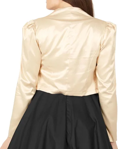 Vista 3 de BlackButterfly Bolero de manga larga de satén formal