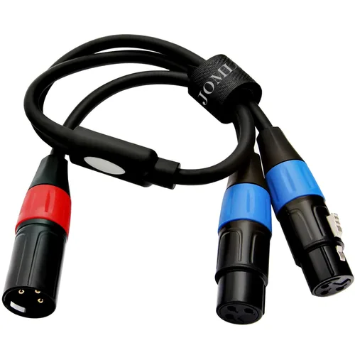 Vista 7 de Cable divisor XLR, XLR macho a 2 XLR hembra cable de micrófono, 1.6 pies