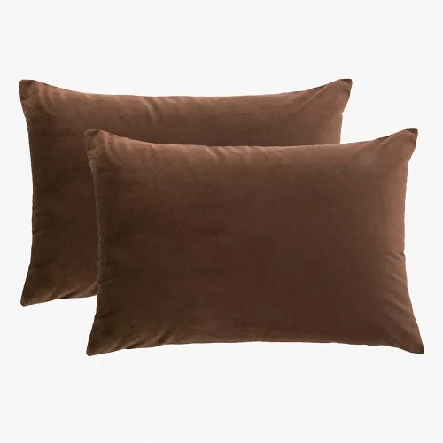 Vista 26 de RainRoad Fundas de Almohadas Decorativas Negras Juego de 2 de Terciopelo Suave 18x18 Pulgadas para Sofá Cama (Negro, 18" x 18"(Paquete de 2))