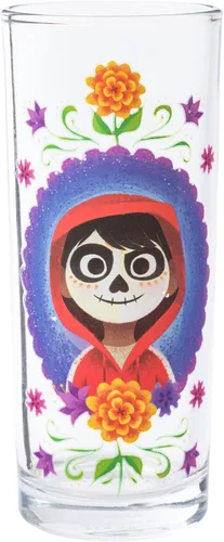 Vista 3 de Silver Buffalo Disney Pixar Coco - Juego de 4 vasos con diseño del Día de los Muertos, 10 onzas