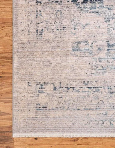 Vista 9 de Unique Loom Noble Collection - Alfombra de área - Victoria (2' 2" x 3' 1" Rectángulo, Gris/Azul)