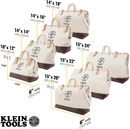 Vista 2 de Klein Tools 5102-12, bolsas de tela para herramientas de 12 pulgadas