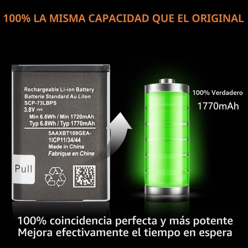 Vista 9 de SCP-73LBPS Battery Replacement for Kyocera DuraXV Extreme E4810 Verizon Flip Phone SCP73LBPS Battery (Phone not included)
